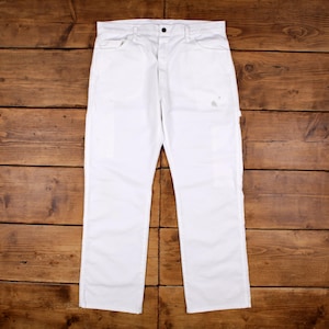 Vintage Dickies Carpenter Pants Trousers 36x32 Painter Unisex Straight White