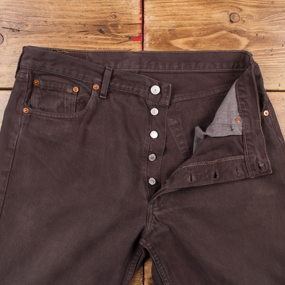 Vintage Levis 501 Jeans 35 x 36 Dark Wash Straigh… - image 4