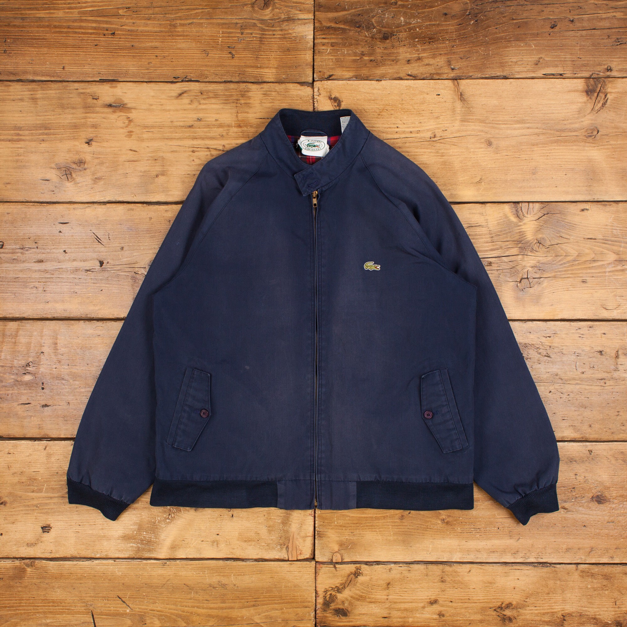 Vintage Lacoste Bomber Jacket L 90s Izod Navy Blue Button Vintage Lacoste Bomber Jacket L 90s Izod Navy Blue Button