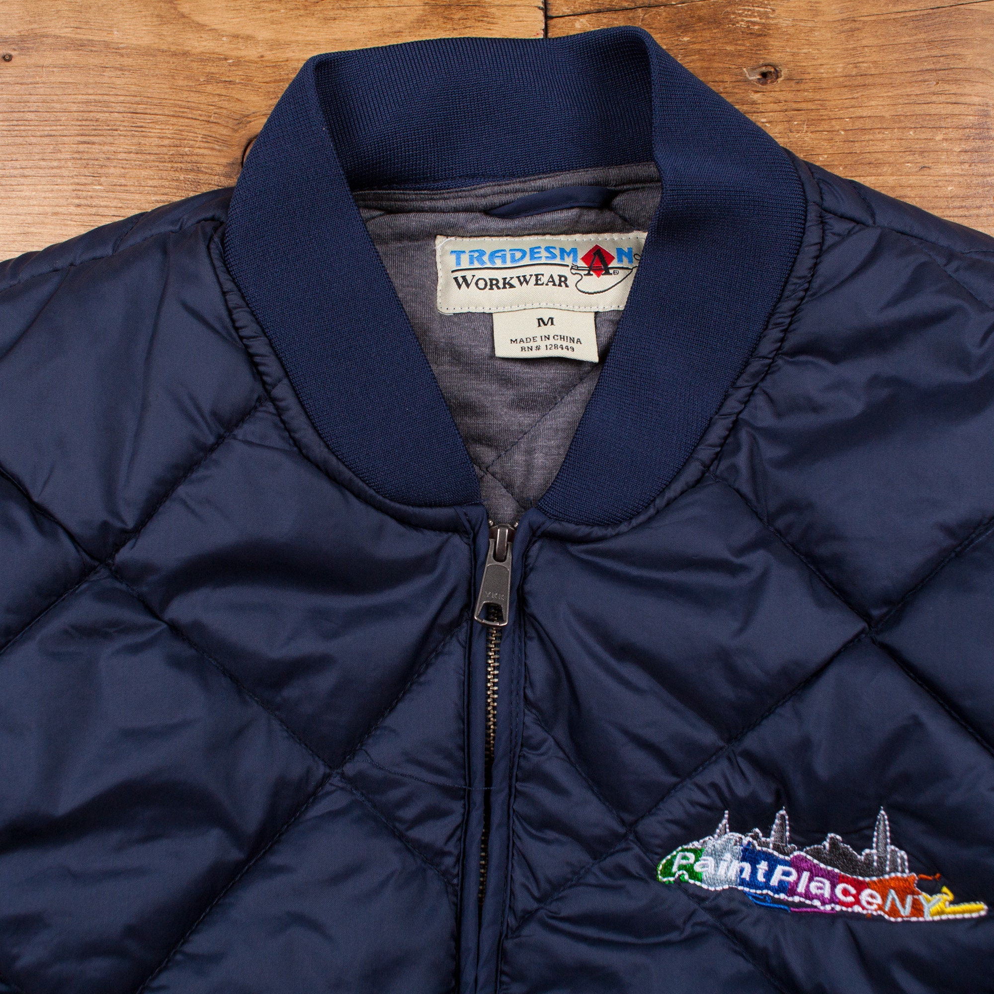 Vintage Tradesman Workwear Workwear Jacket M Quilted Blue Zip - Etsy