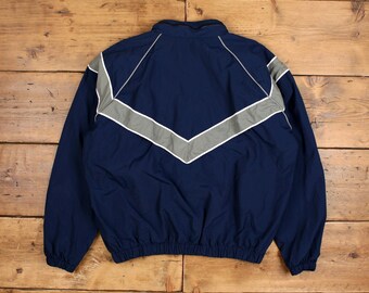 Vintage Skilcraft Windbreaker Jacket M USAF Fitness Kit Blue