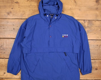 Vintage Russell Athletic Windbreaker Jacket L 90s Quarter Zip