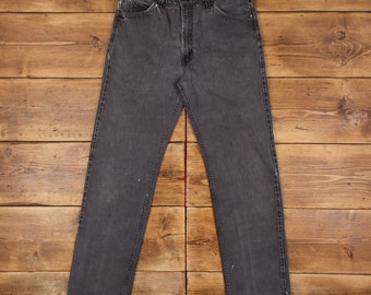 Vintage Levis 505 Jeans 33 X 32 Stonewash Blue Straight Leg Denim