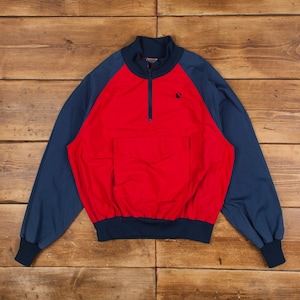 Vintage Outdoor Products Windbreaker Jacket XL 80s Pullover USA Made Red Zip