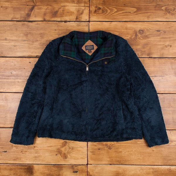Vintage Pendleton Fleece Jacket XL Gorpcore Full Zip Blue Womens Outdoor