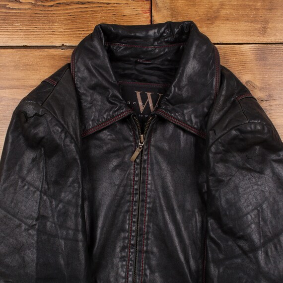 Vintage Winlit Leather Jacket XL New York Black W… - image 8
