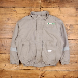 Vintage Northern Gravity Gear Workwear Jacket 2XL Bomber Grey