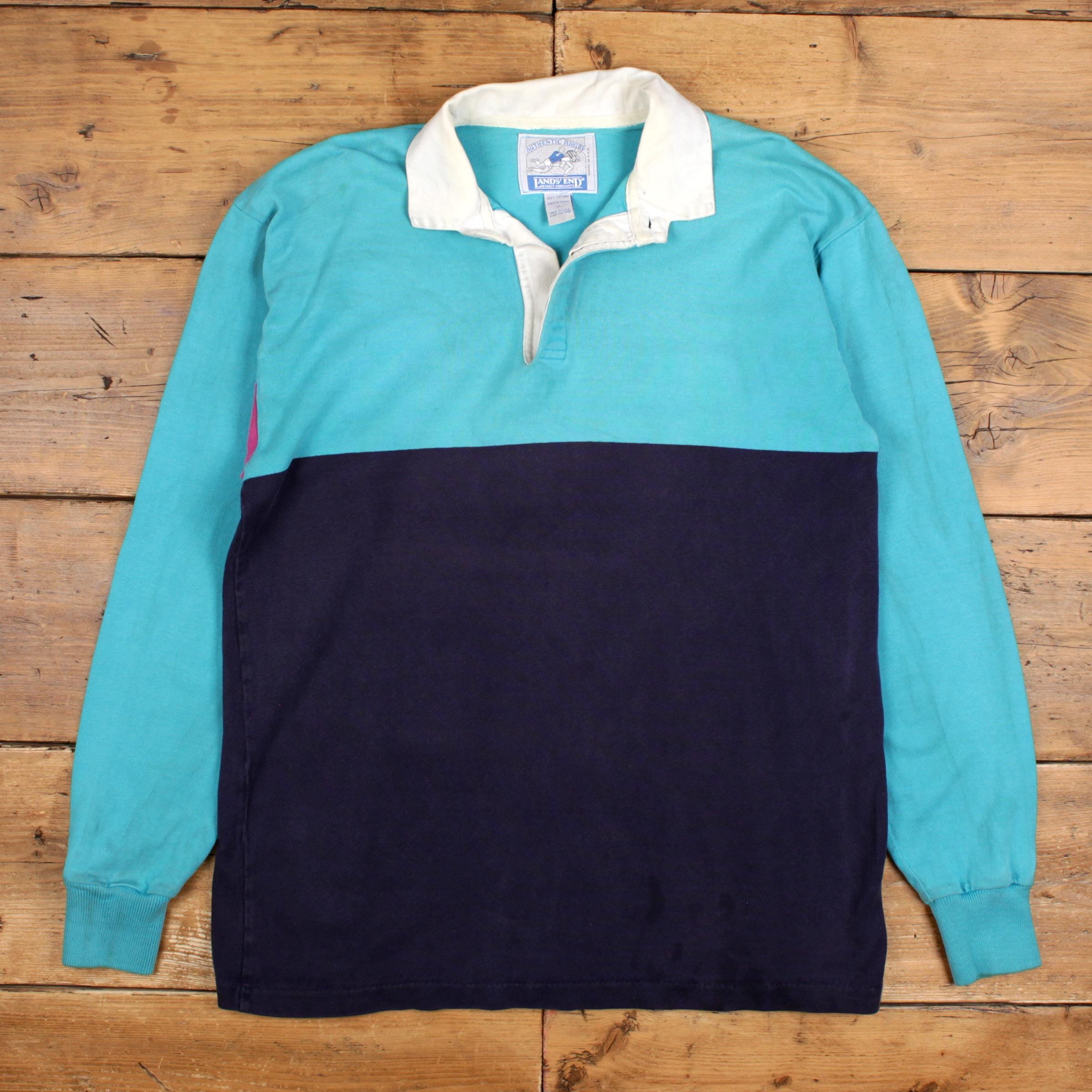 新品Lands'End ラガーシャツ M米国製レッド/ホワイト/ネイビー 新品 新品Lands'End ラガーシャツ M米国製レッド/ホワイト/ネイビー 新品
