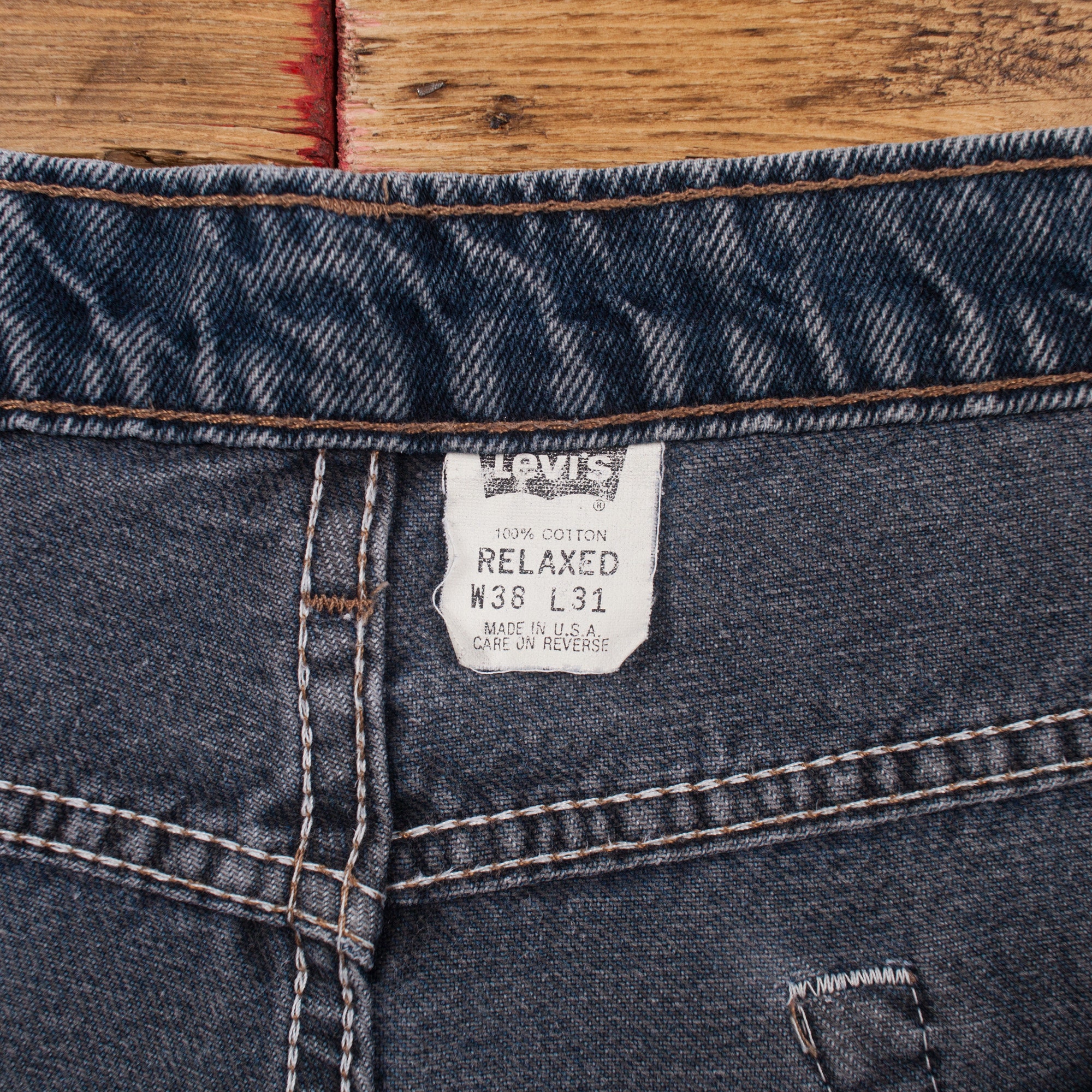 Vintage Levis 540 Jeans 36 X 27 USA Made 90s Dark Wash