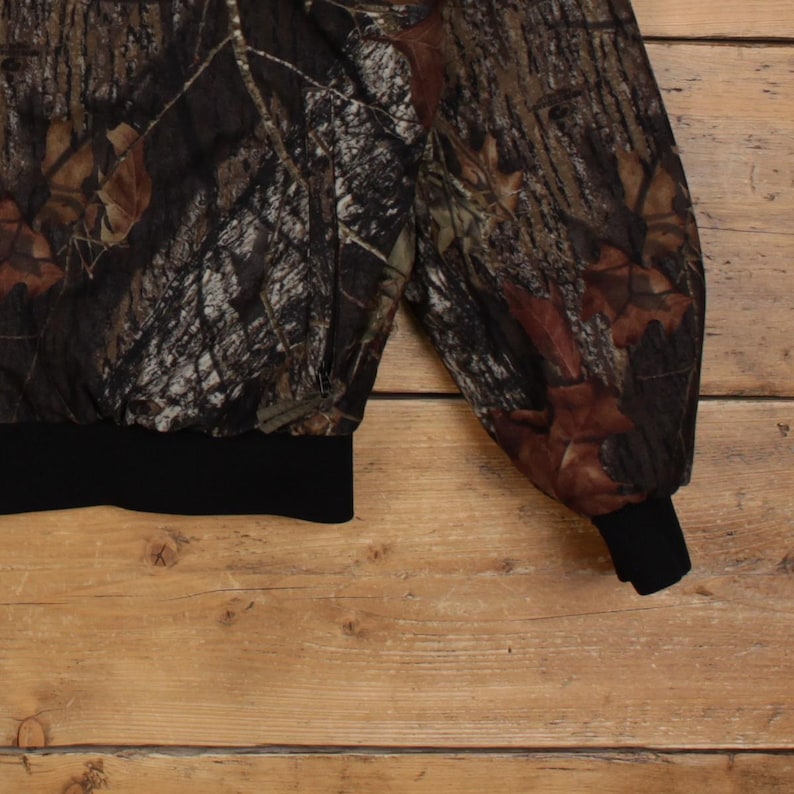 Browning Bomber Jacket L Mens Green Reversible Real Tree Camo Olive image 11