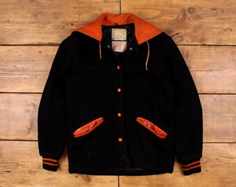 60年代風のヴィンテージバーシティジャケット レザースリーブ サイズ42