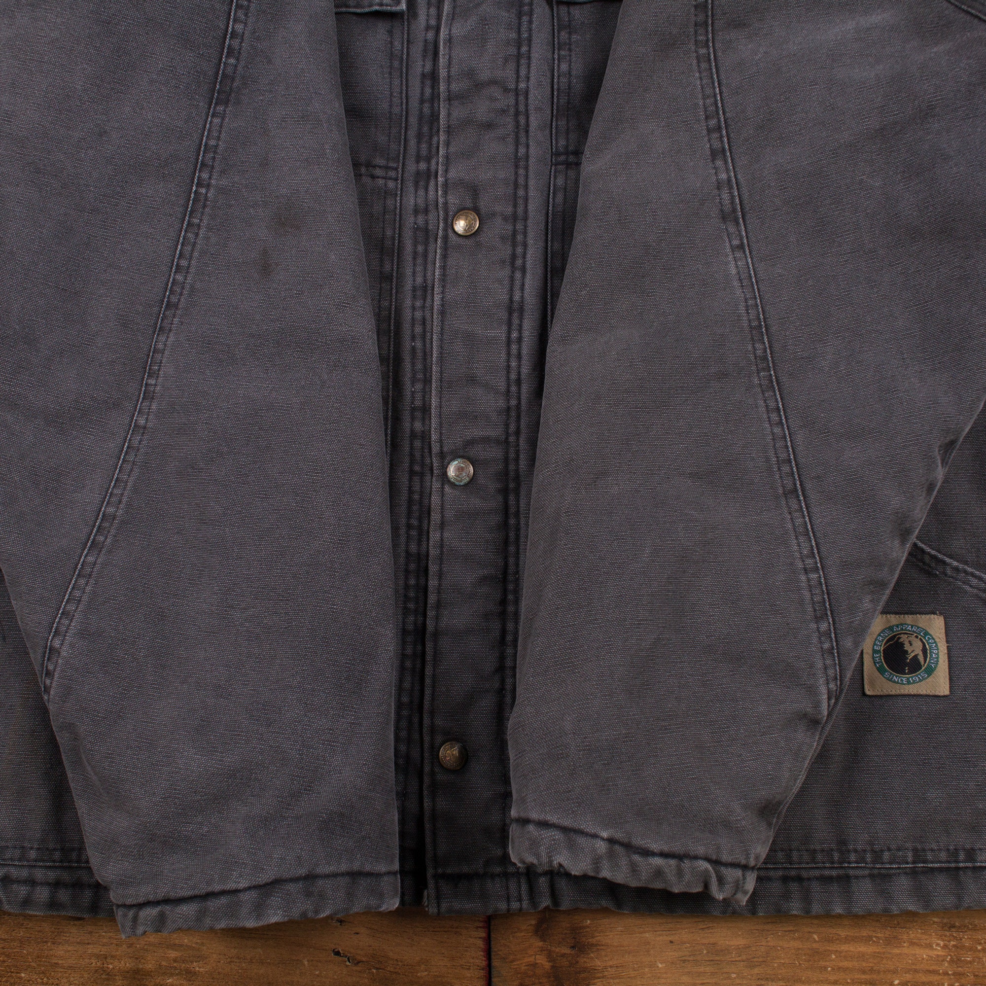 Vintage Berne Apparel Workwear Jacket 2XL Arctic Canvas Grey Zip