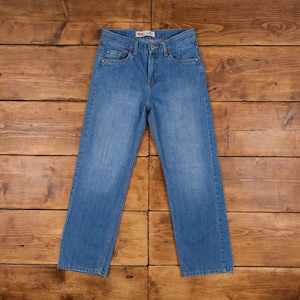 Vintage Levis 550 Jeans 29 x 28 Stonewash Tapered Blue Womens Red Tab Denim