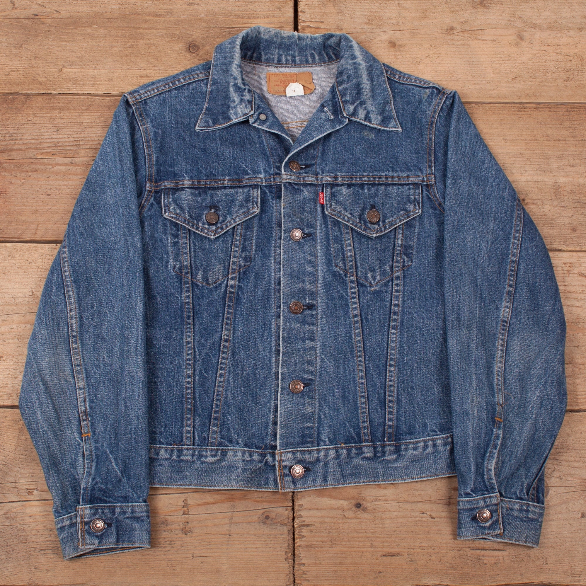 Image of Mens Vintage 70S Levis Stonewash Blue Red Tab Denim Usa Jacket M 38" R17303