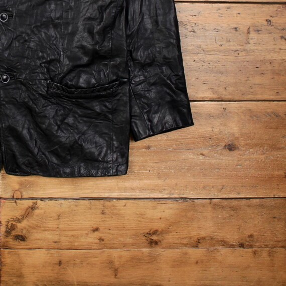 Vintage Nicole Miller Leather Jacket M 90s Car Coat Black - Etsy