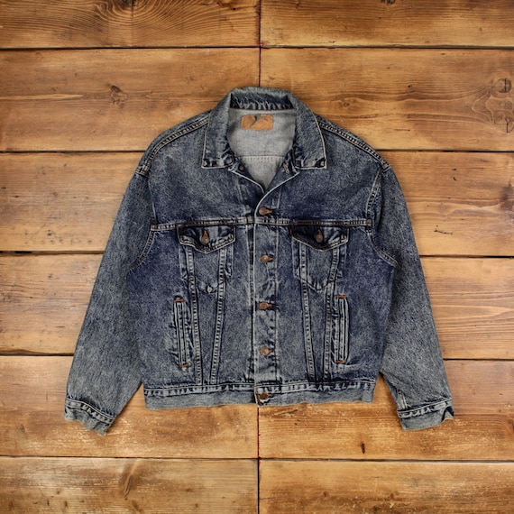 Vintage Levi's Workwear Jacket L 90s Denim Trucker USA Made Blue