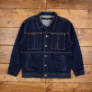 Vintage Denim Jacket XL Workwear Y2K Blue