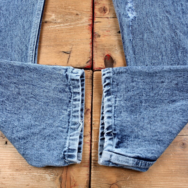 True Religion Y2k Jeans 34x32 Blue Straight Faded Distressed Acid Wash Denim image 5