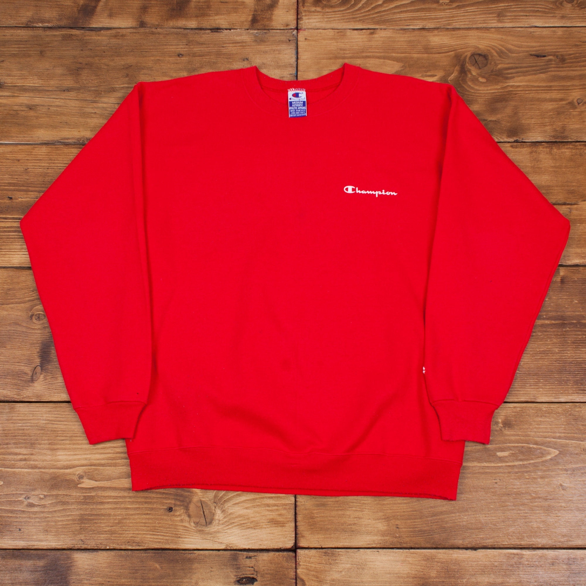 Vintage Champion Logo Sweatshirt Medium 90s Red R24724 - Etsy UK