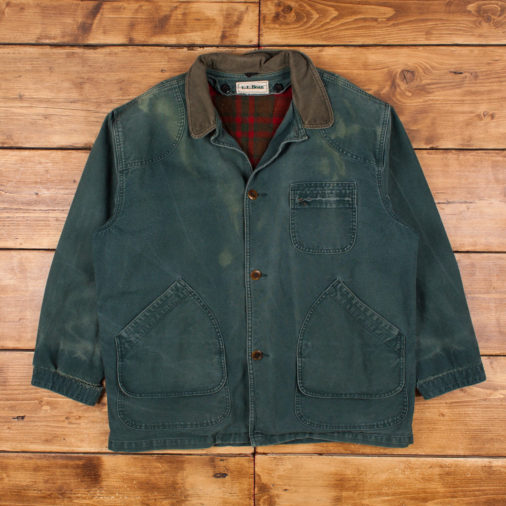 Vintage L.l.bean Workwear Jacket XL 90s Barn Coat Blanket Lined