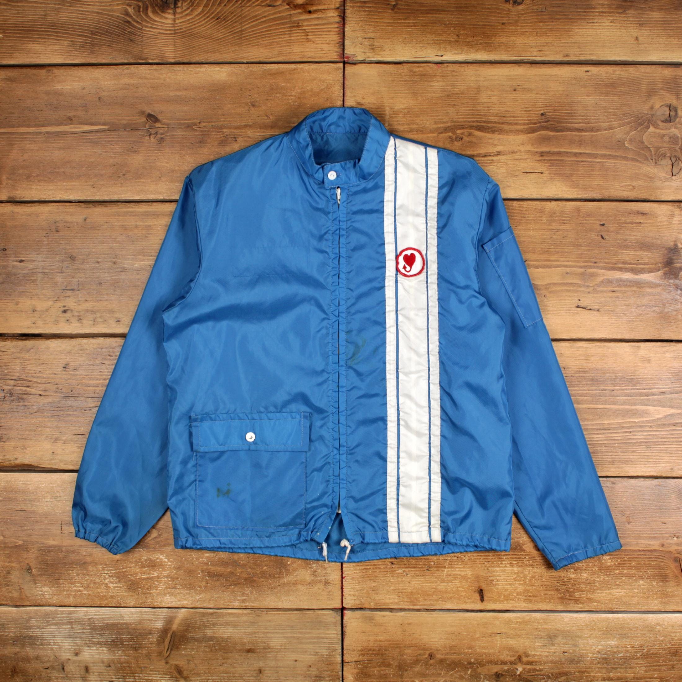 Vintage Windbreaker Jacket L 70s Plymouth Mopar Racing Talon Zip  