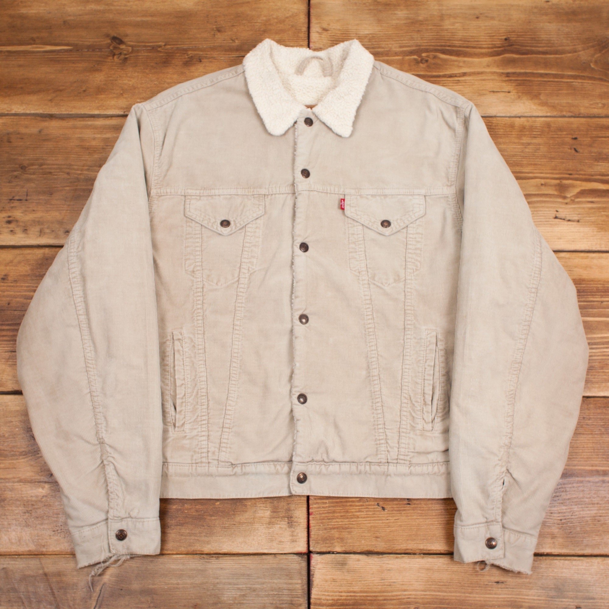 Vintage Levis Sherpa Jacket XL Beige 