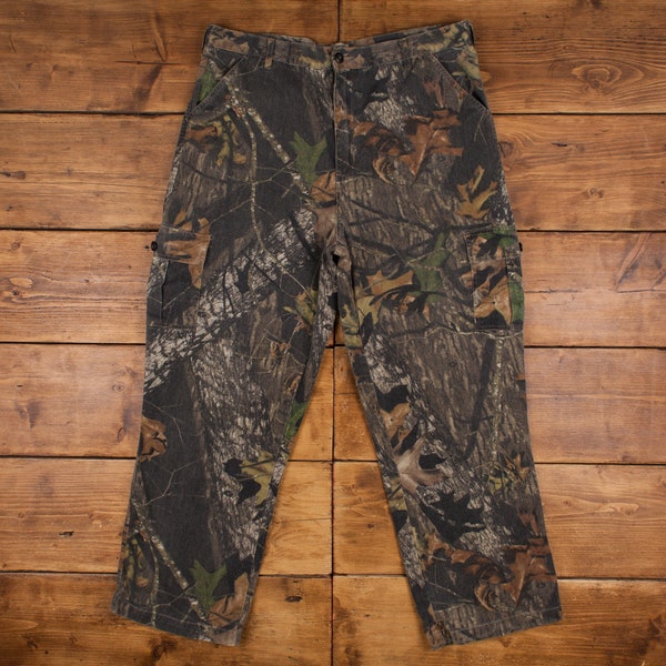 Vintage Mossy Oak Outdoor Pants Trousers 40x32 Mens Straight Green