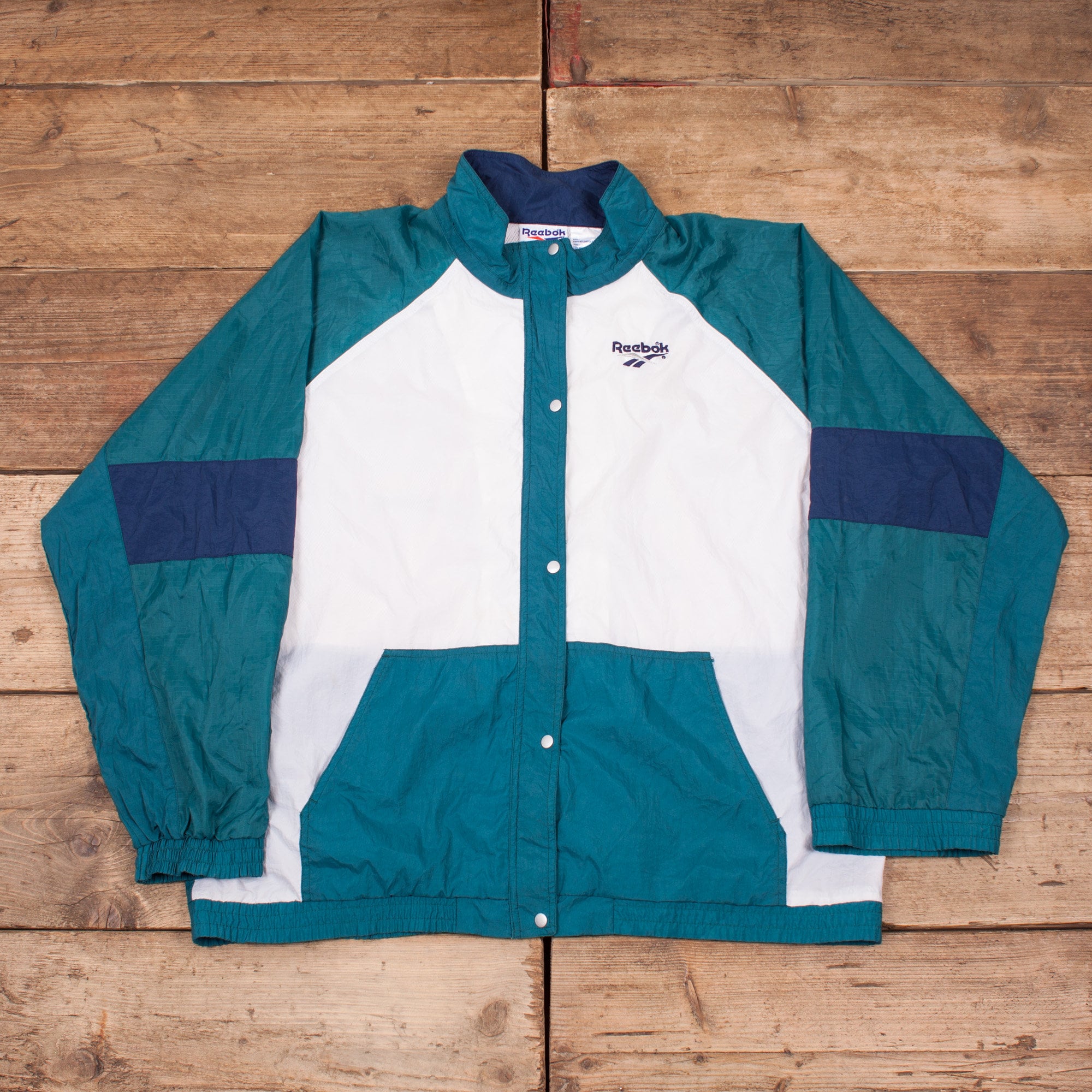 Mens Vintage Reebok 1990s White Green 