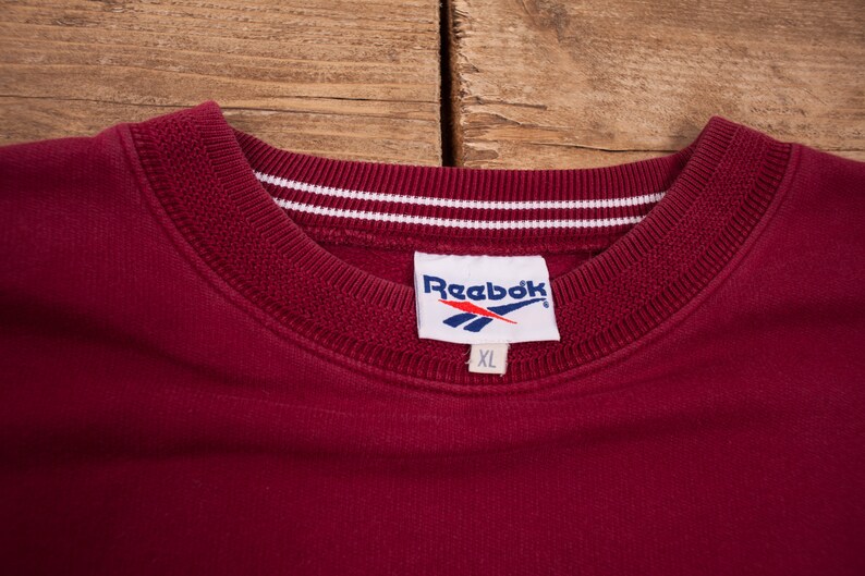 reebok vintage sweatshirt mens red