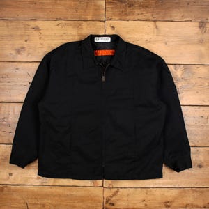 Vintage Rote Kap Workwear Jacke XL 90er Quilt Gefüttert Schwarz