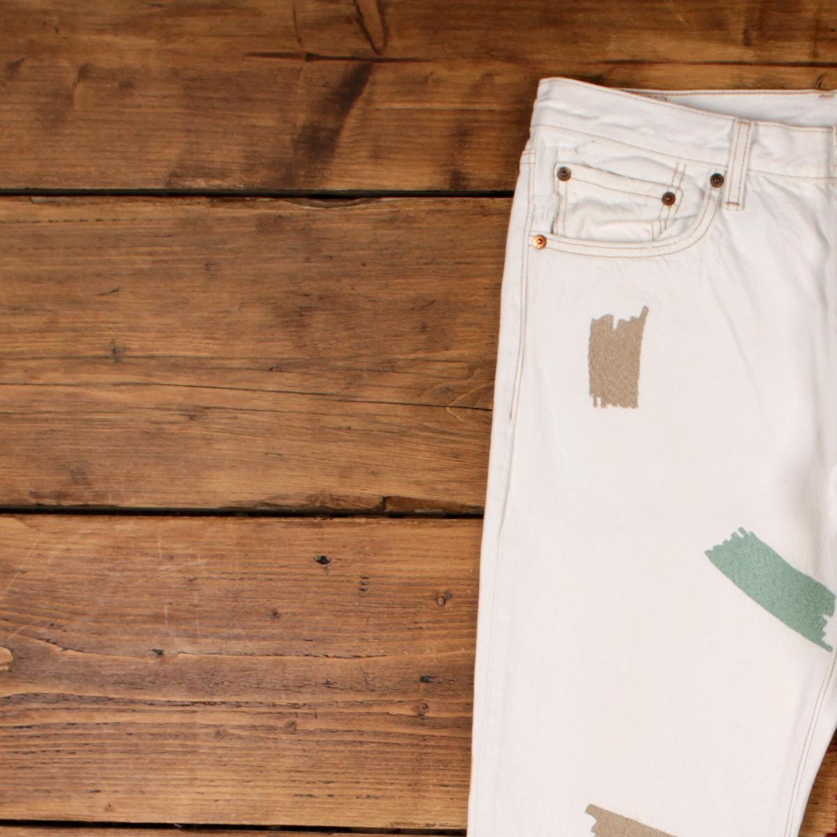 Vintage Levis 501 Jeans 30 X 32 Light Wash Straight White Womens 