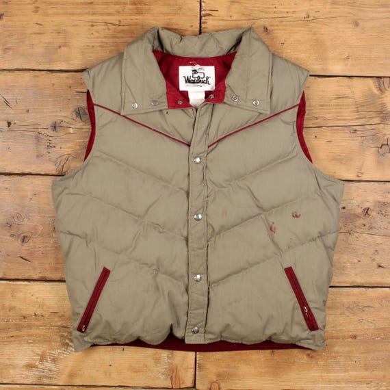 Vintage Woolrich Nylon Down Vest USA製70s Vintage Woolrich Outdoor Gilet L 90s Down Puffer Vest Beige - Etsy