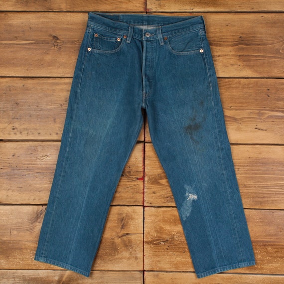 Buy Vintage Levis 501 XX Jeans 31 X 25 Stonewash Straight Blue Red