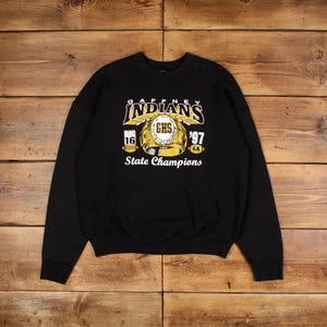 Vintage Fruit Of The Loom College-sweater XL slank jaren 90, VS gemaakt zwart logo