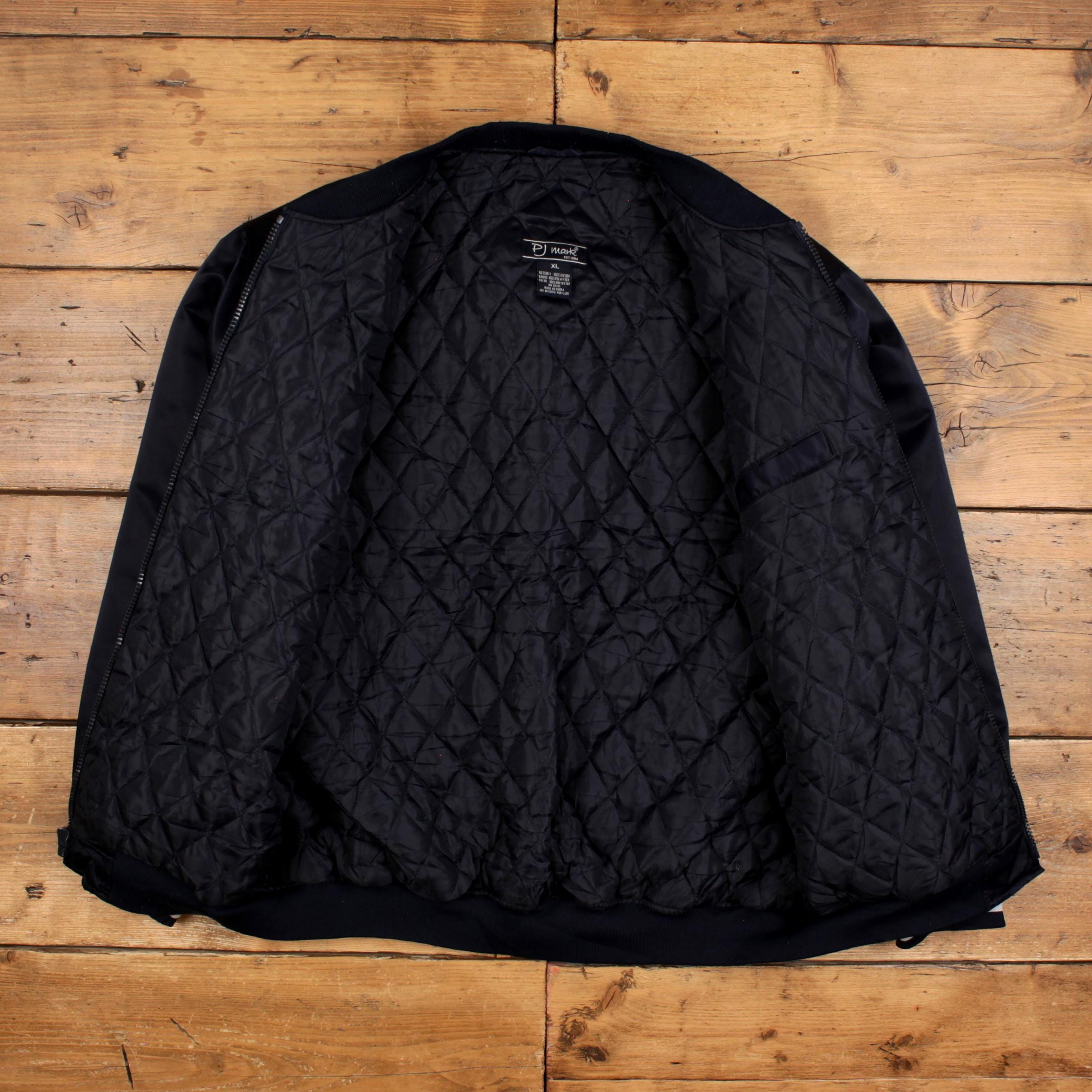 PJ mark New York ロゴジャケット 3XL Vintage PJ Mark Varsity Jacket XL 90s Bomber Satin New York
