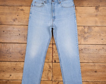 Vintage Levis 516 Jeans 36 x 32 Stonewash Straight Blue Red Tab Denim