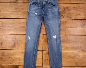 Vintage Levis 511 Jeans 30 x 32 Stonewash Straight Blue Red Tab Denim