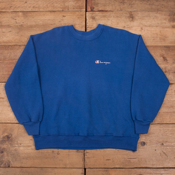 Vintage 80s Champion Sweatshirt XL USA Made Blue Crew… - Gem