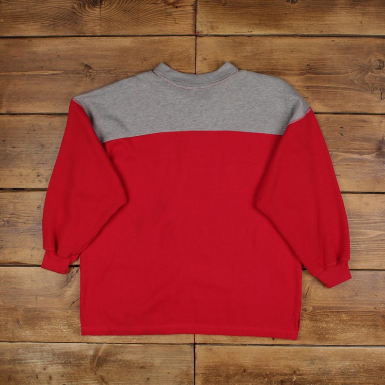 Vintage Northwest Territory Graphic Sweatshirt L Bear Collared Mens Red image 2