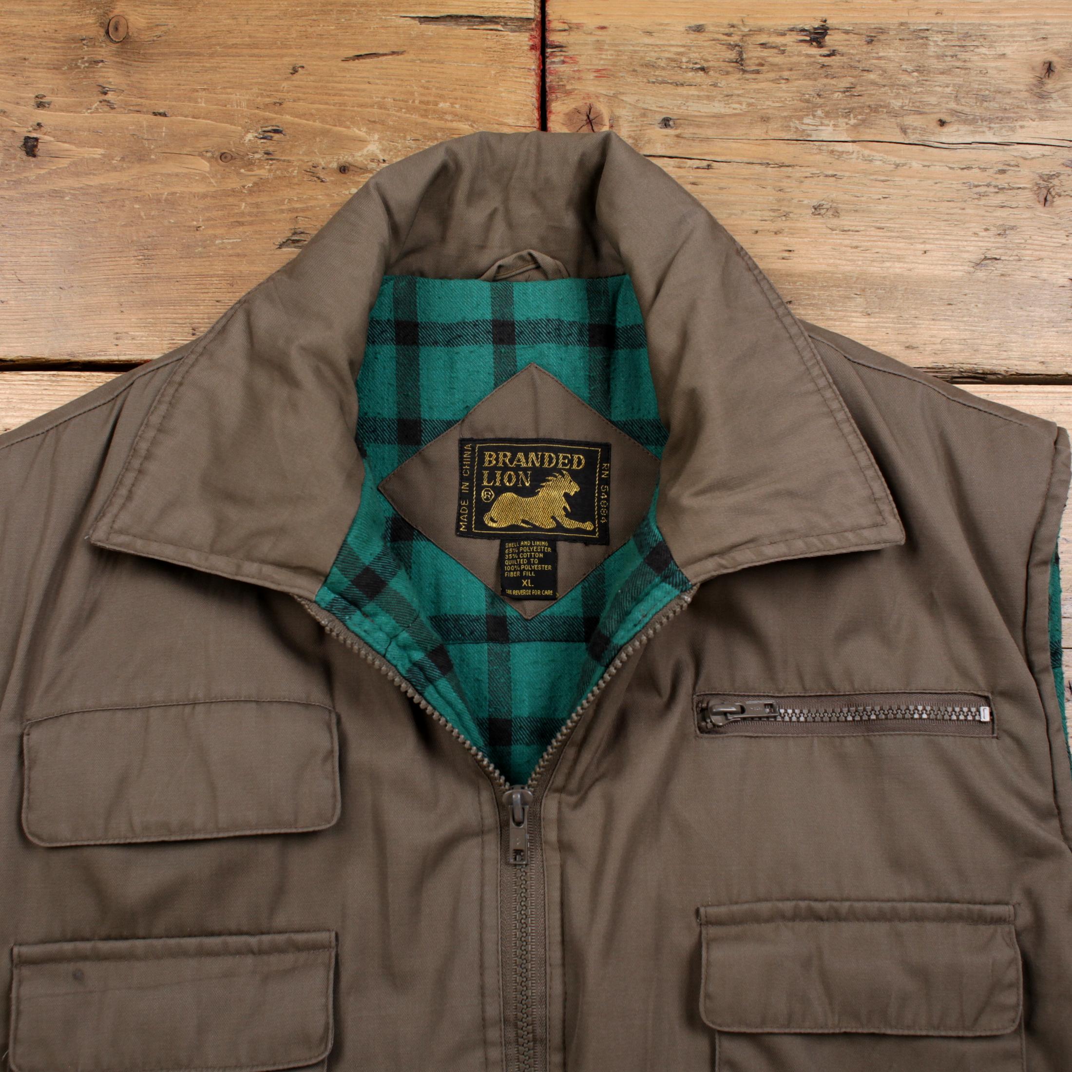 Vintage Branded Lion Outdoor Gilet XL Padded Vest Brown - Etsy 