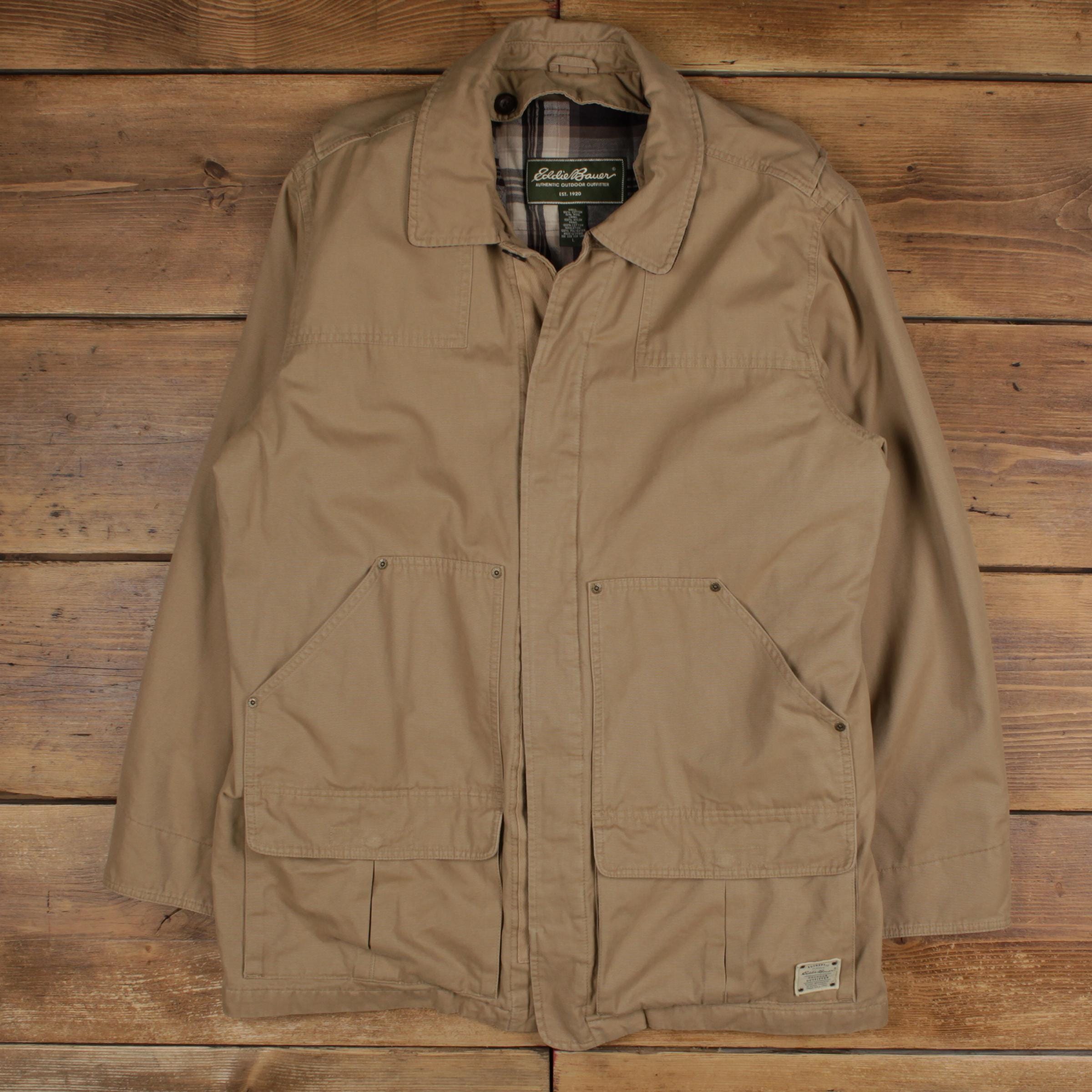 Vintage Eddie Bauer Workwear Jacket L Chore Barn Beige - Etsy Canada
