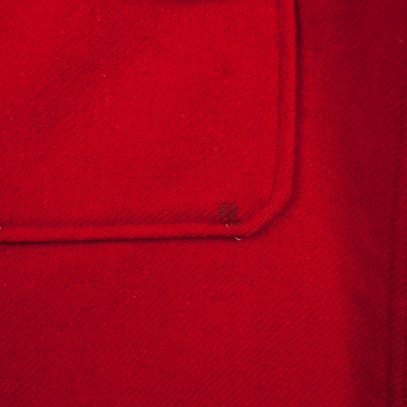 Vintage Outdoors Shirt Button S 50s Wool BSA Mens Long Sleeve Red Solid image 6