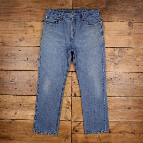 Vintage Levis 516 Jeans 38 x 31 Stonewash Straight Blue Red Tab Denim