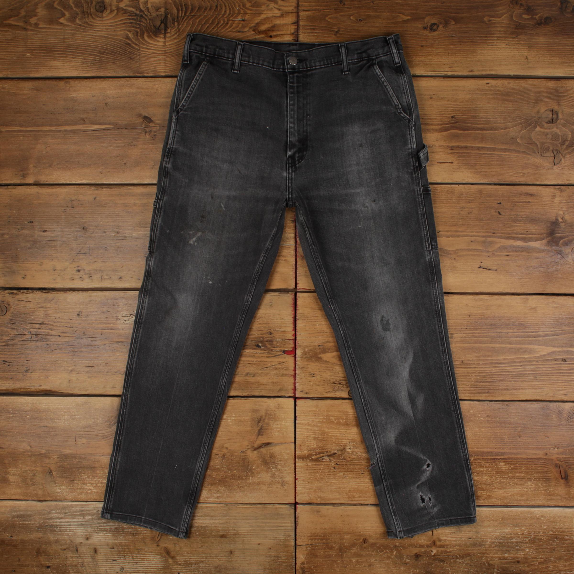 Levis Carpenter Jeans 36x30 Mens Black 00s Workwear Mid Rise