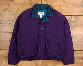 vintage L.L.Bean veste d'extérieur M coupe-vent rembourré des années 90 violet femme