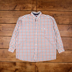 Vintage Wrangler Western Shirt Button 2XL Mens Long Sleeve White Check