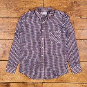 Vintage Wrangler Western Shirt Button M USA Made 80s Check Mens Long Sleeve