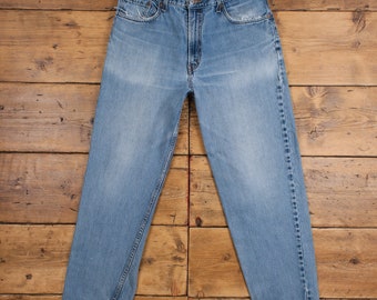 vintage Levis 560 Jeans 34 x 30 Stonewash Tapered Blue Red Tab Denim
