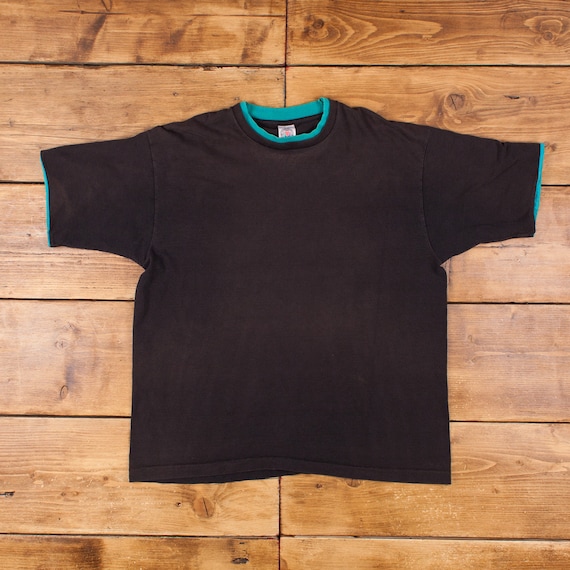 Vintage Single Stitch T Shirt Blank XL 90s USA Ma… - image 1