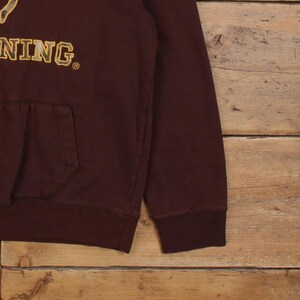 Browning Hoodie Sweatshirt M Mens Logo Spellout Realtree Camo Outdoor Brown image 7